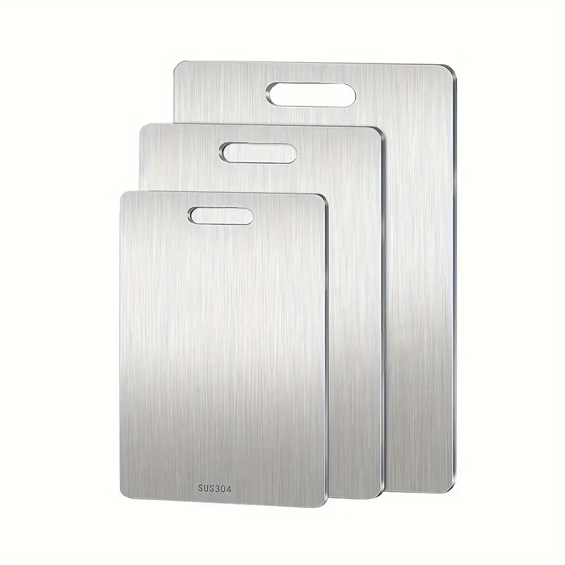 Premium 316 Stainless Steel Double-Sided Cutting Board - Thick, Durable Kitchen Chopping Block for Food Prep & Dough Kneading