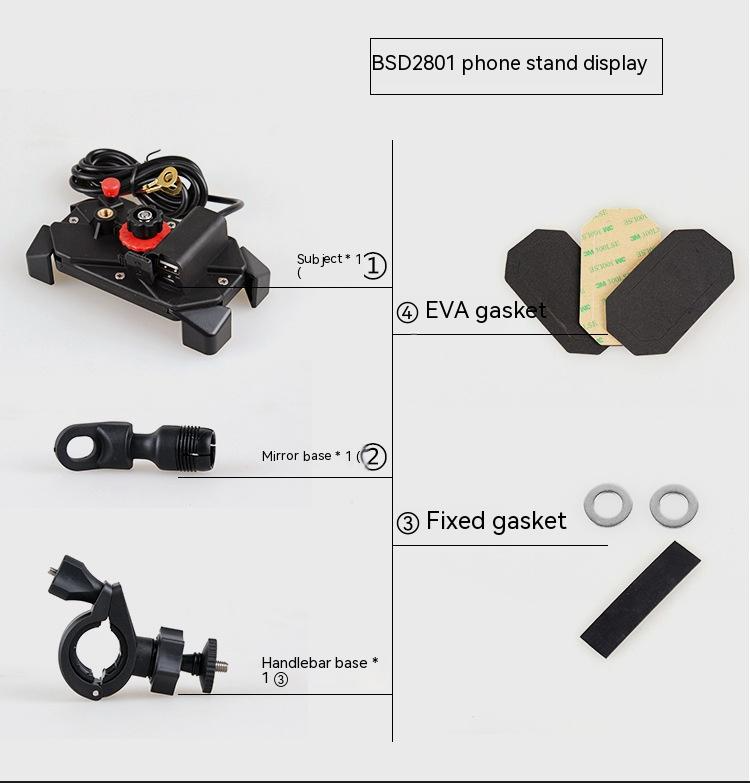 Motorcycle Cellphone USB Charger Bracket