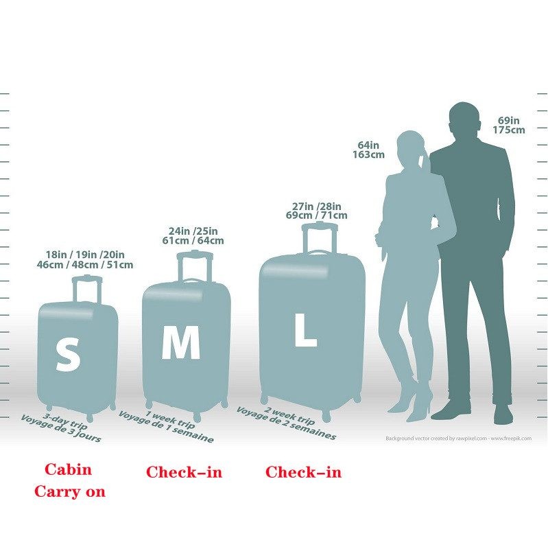 20"24"28 Cabin Carry on Check in Travel Light Weight Luggage Lock Suitcase