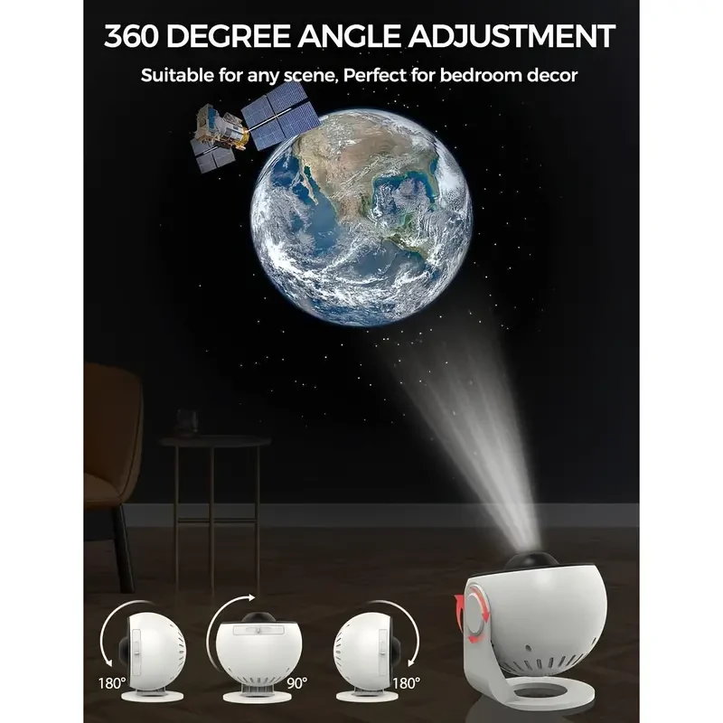 13-in-1 Galaxy Star Projector - 360 Rotating Nebula Lamp