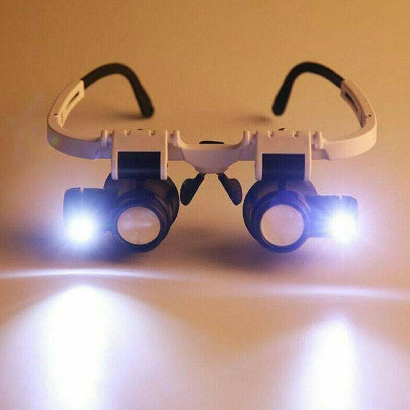 2X LED Watch Jeweler Repair Magnifier Head-Mounted Headband Loupe