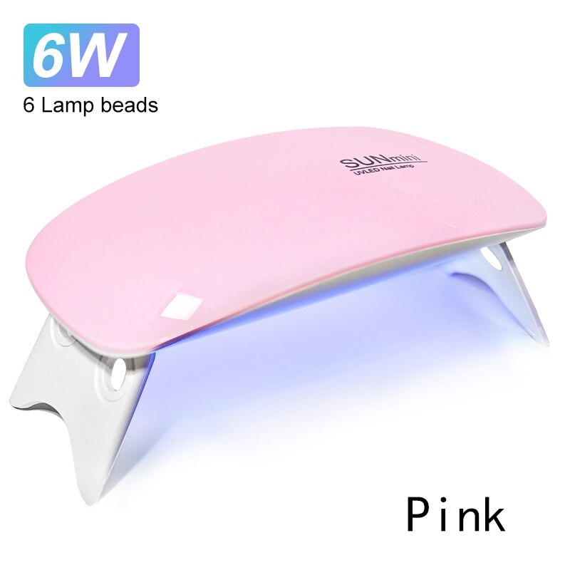 6W Mini Nail Dryer Machine  Portable 6 LED UV Manicure Lamp