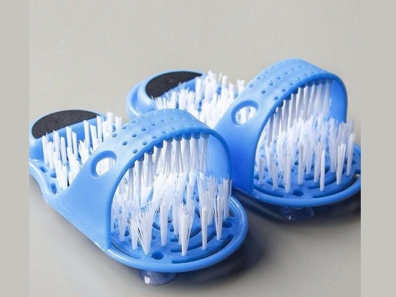 Shower Gift Bath Foot Cleaner Scrub Brush Exfoliating Feet Scrubber Spa * 2