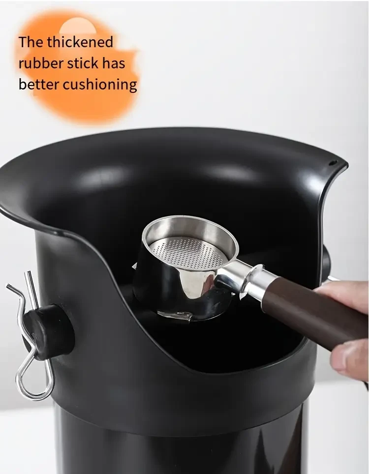 Large Capacity Coffee Ground Waste Bin with Handle, Commercial Espresso Semi-Automatic Machine Sludge Box, Vertical ABS/PP