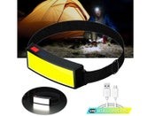 COB LED Headlamp Headlight Flashlight Head Torch Work Light Lamp Rechargeable