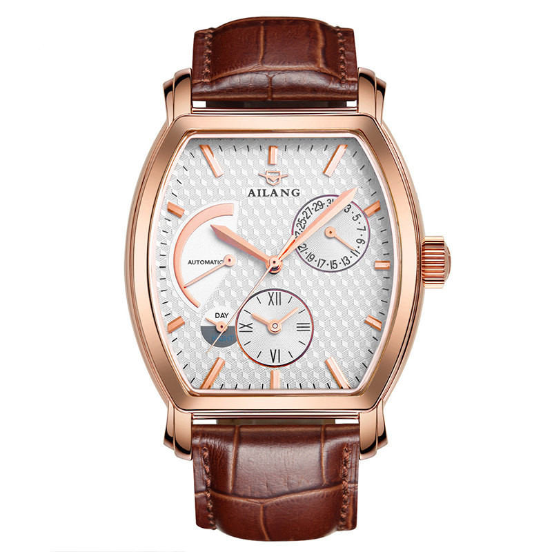 AILANG Wine Barrel Type Waterproof Automatic Mechanical Watch