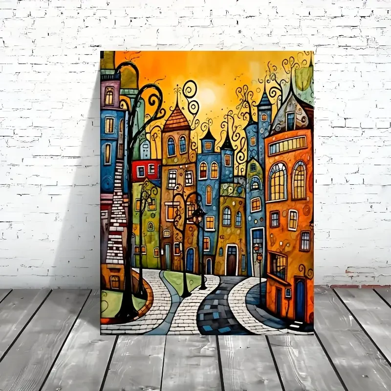 1pc Abstract Apartment Canvas Art Print - Frameless, Waterproof, Office, Living Room, Bedroom, Restaurant, Bar Wall Art