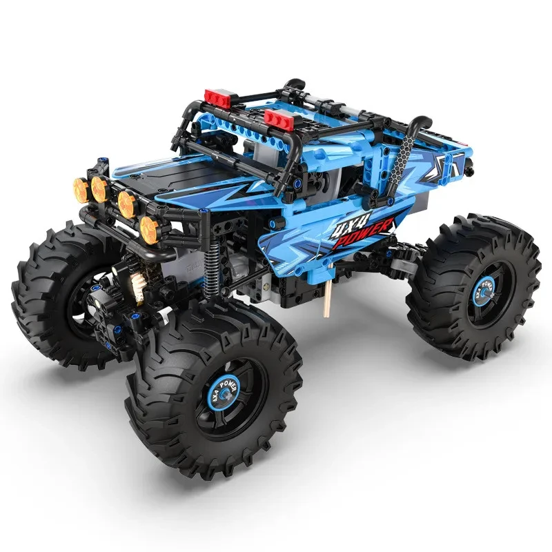 Remote Control Monster Rock Crawler Children's Assembled Unit Blocks On Wheels Toy