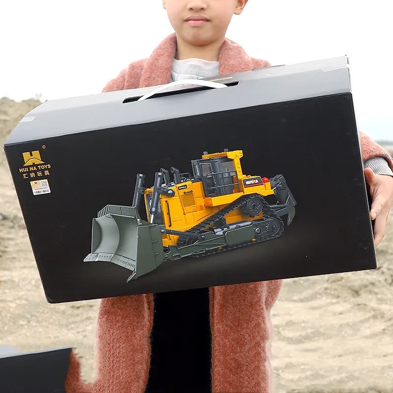 Electric Remote Control Forklift, Four-wheel Drive Bulldozer, Children's Alloy Engineering Vehicle Toy
