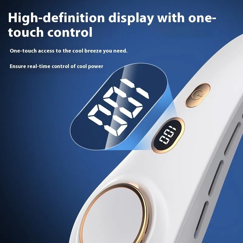 Outdoor Portable Digital Display Halter Fan