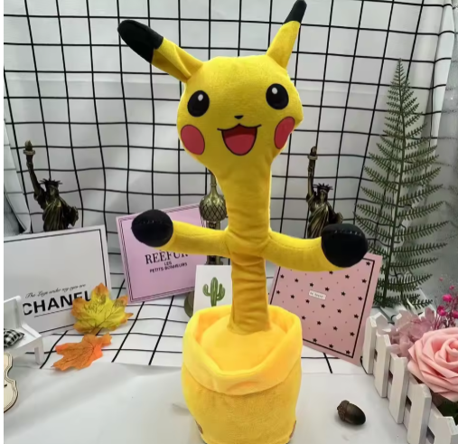 Pokemon Cartoon Pikachu Electric Doll Recordable Can Singing and Dancing Game Dolls Cute Children Birthday Gifts Toys