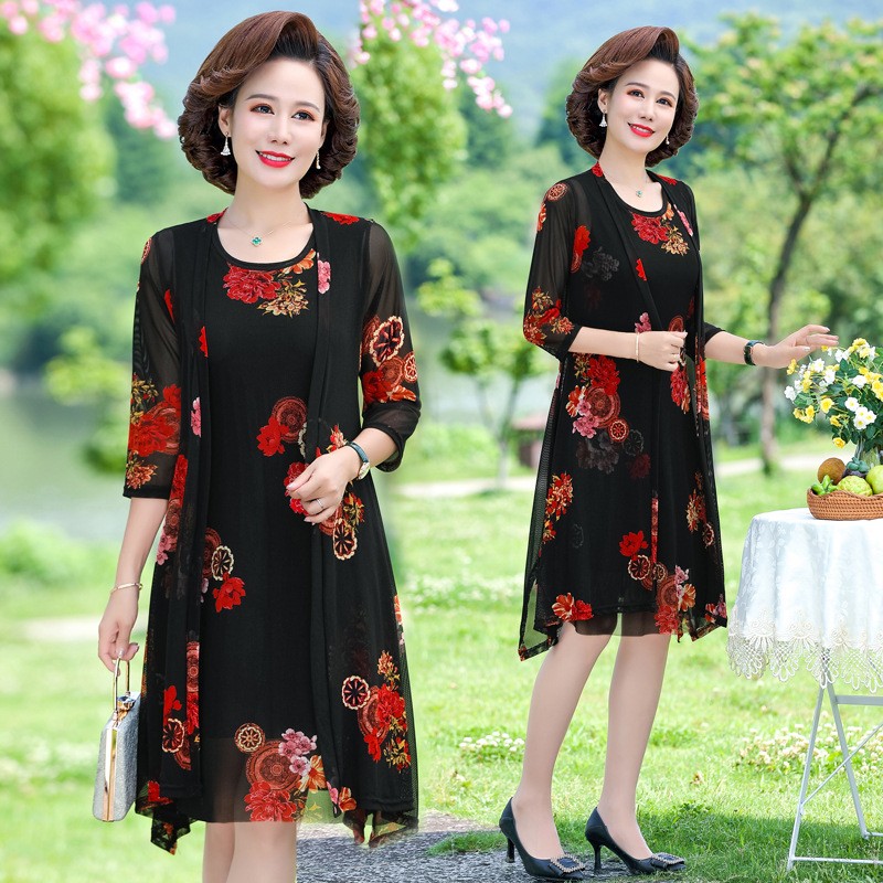 Womens floral print Two Piece Dress