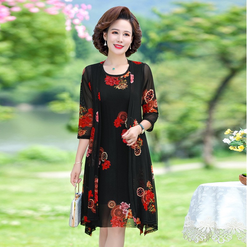 Womens floral print Two Piece Dress