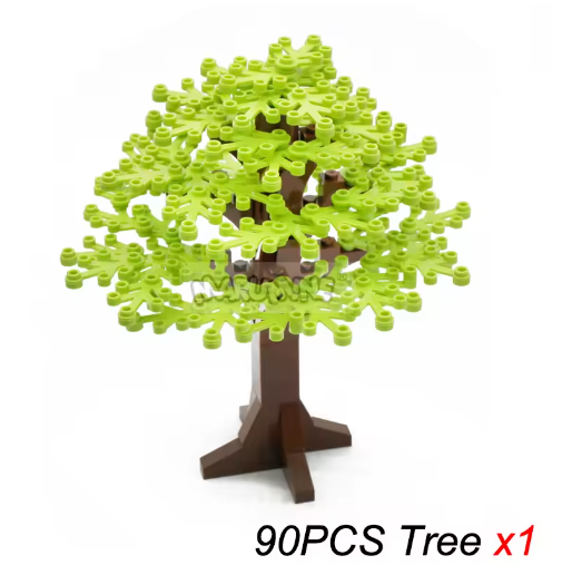 MARUMINE 90PCS Build Bricks Tree Sets Construction MOC Blocks Plant Natural City Street View Park Jungle Christmas Toys for Kids