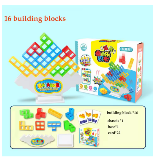 Balance Stacking Board Games Kids Adults Tower Block Toys for Family Parties Travel Games Boys Girls Puzzle Buliding Blocks Toy
