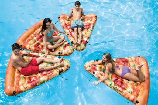 Pizza Float Surfboard Inflatable Recliner Water Swimming Product Mount