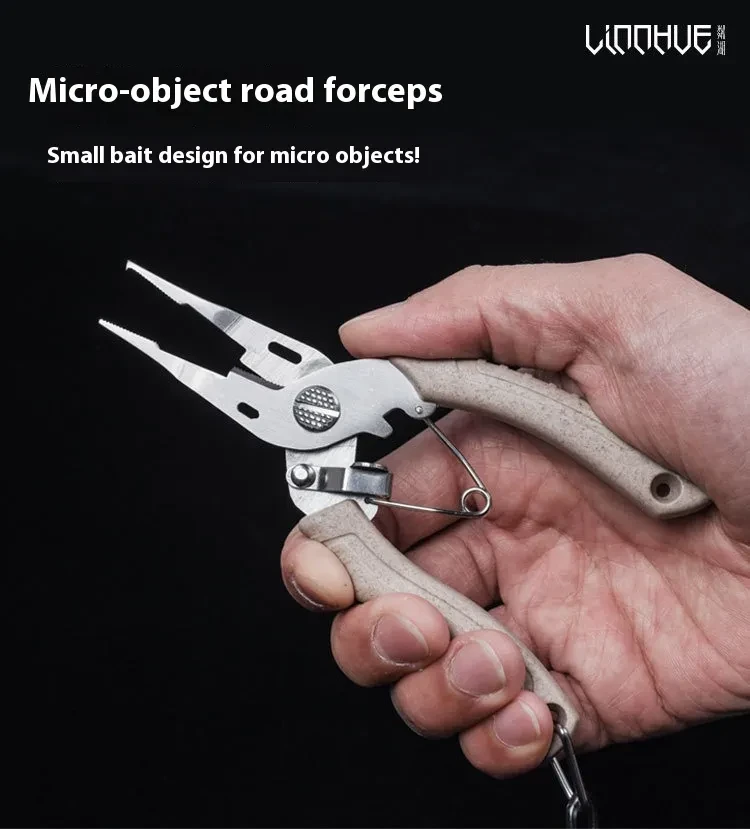 Portable Stainless Steel Micro-object Forceps Fishing Plier