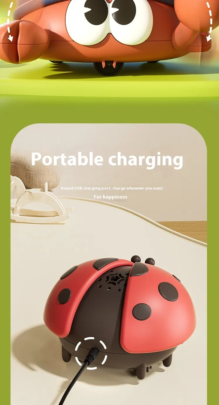 Cute Animal Ladybug Floating Ball Plastic Puzzle Toy