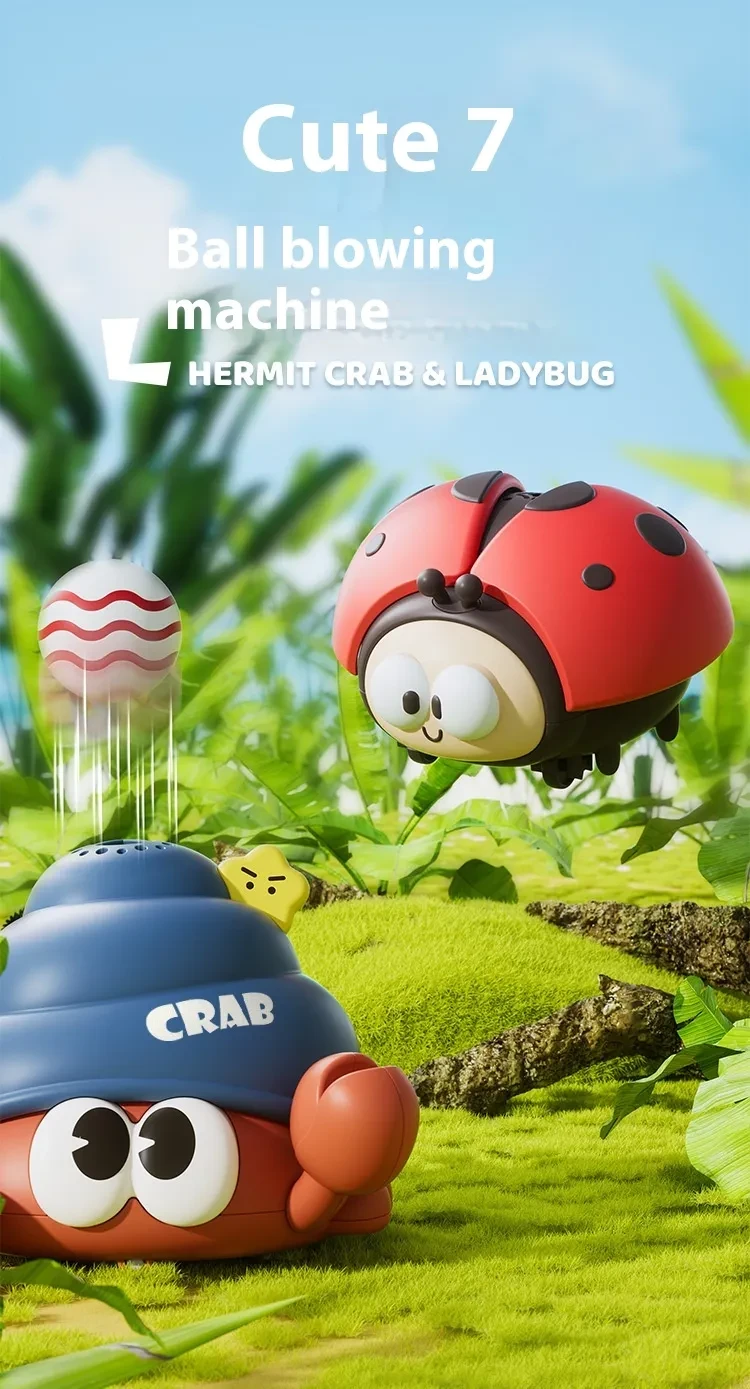 Cute Animal Ladybug Floating Ball Plastic Puzzle Toy