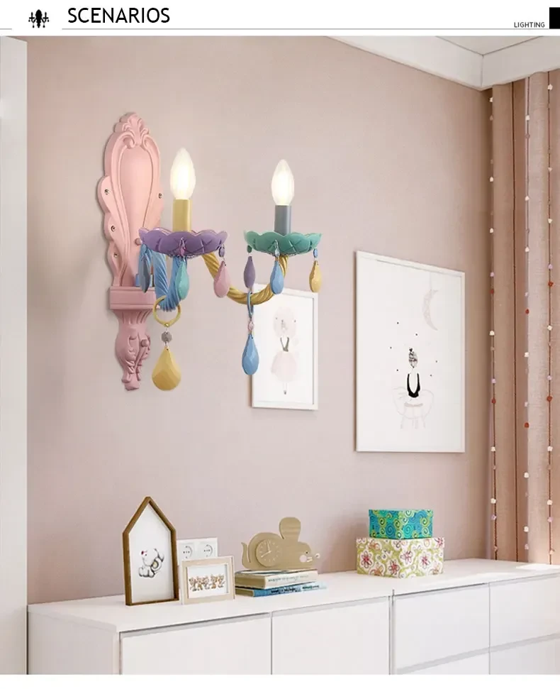 Macaron Color Crystal Wall Lamp