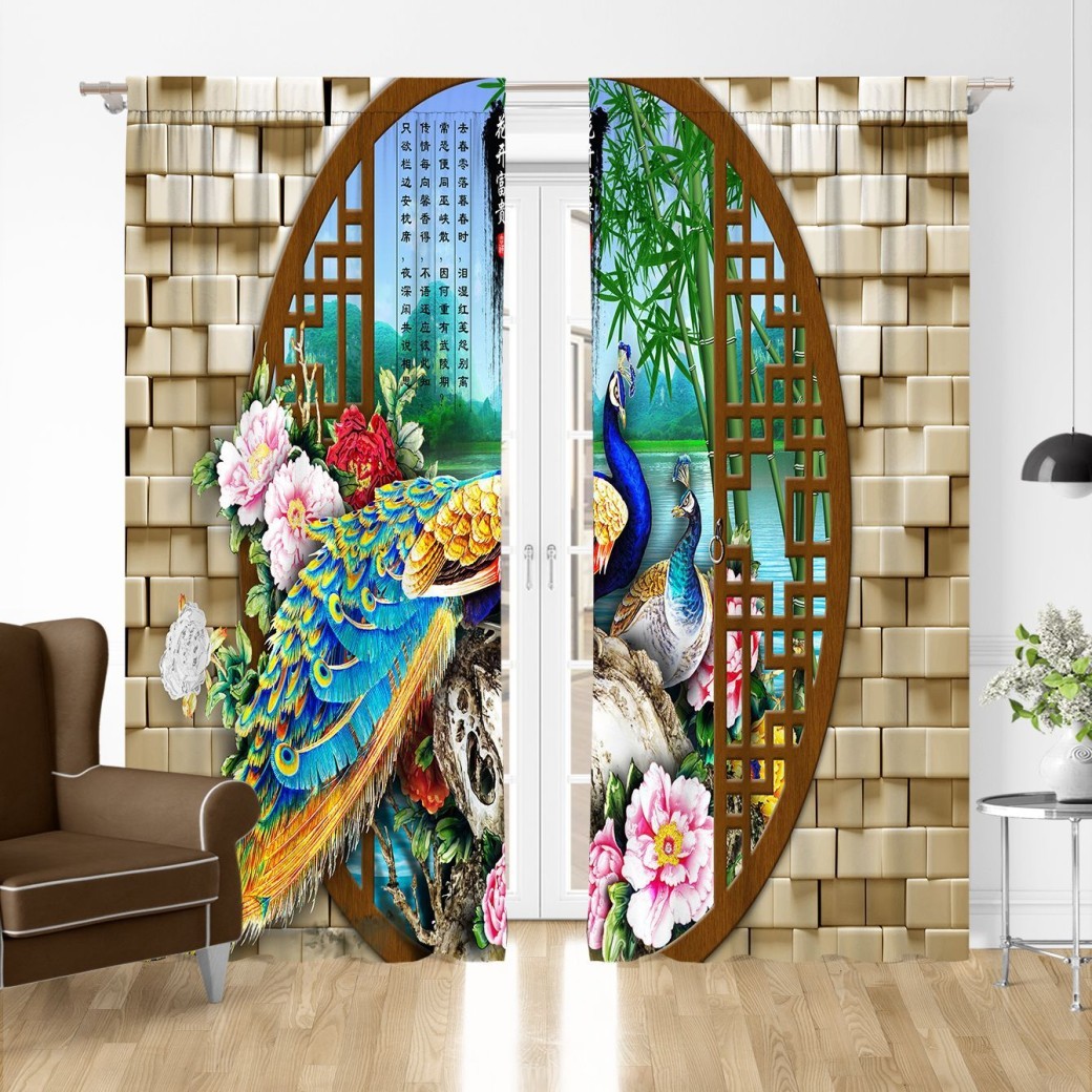 3D Digital Printing Curtain Finished Product