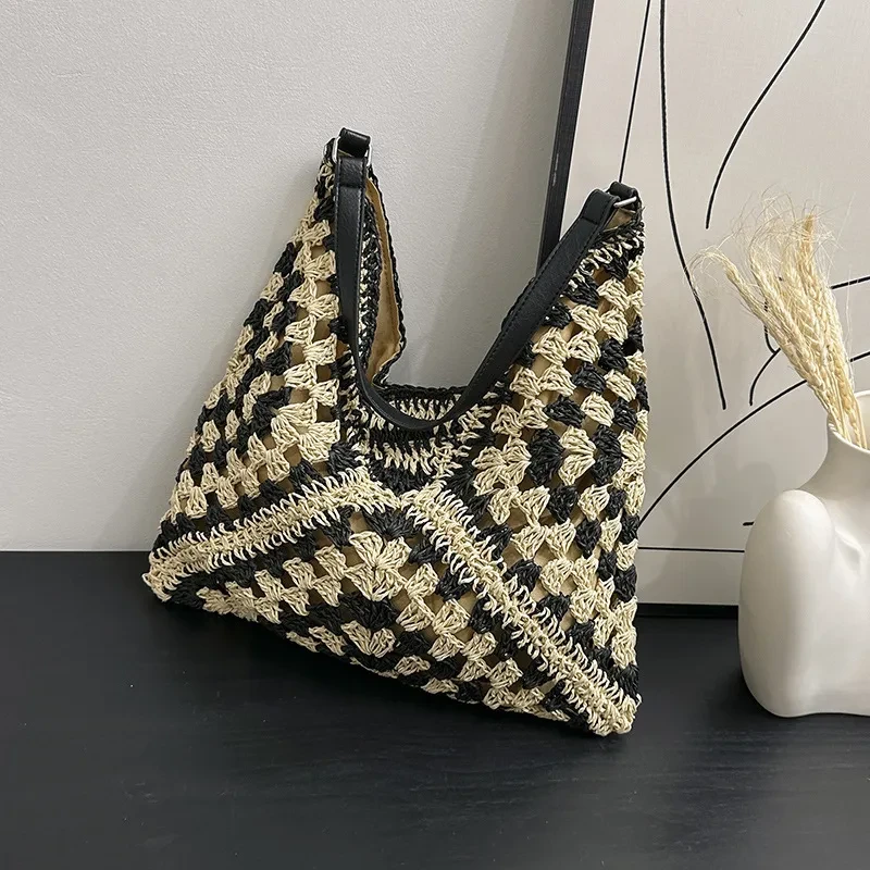 Women's Fashion Handmade Straw Woven Shoulder Bag