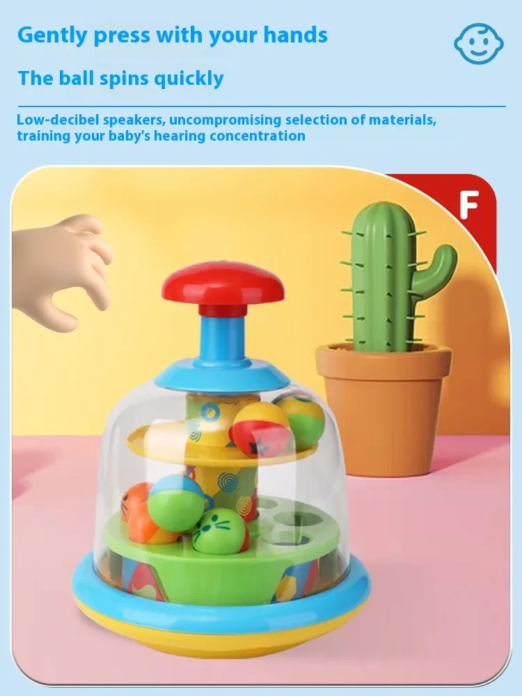 Press Rotating Jumping Ball Enlightening Early Education Toys For Infants