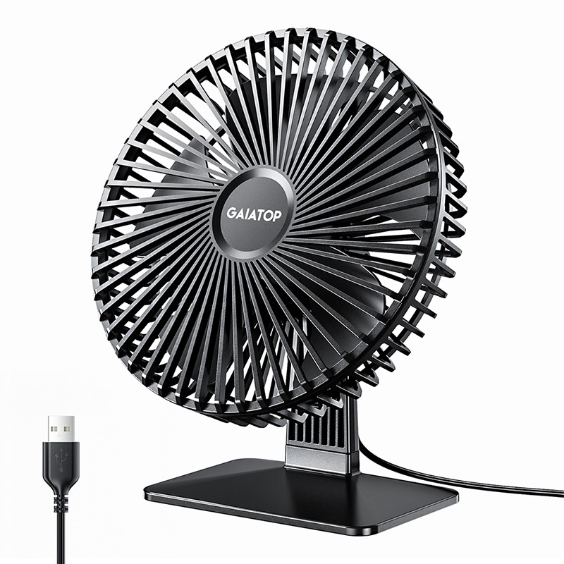 GAIATOP Desk Fan  Portable USB Fan with 4 Speeds and Ultra-Quiet Cooling