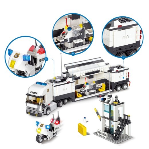 Classic Building Blocks Police Station Model