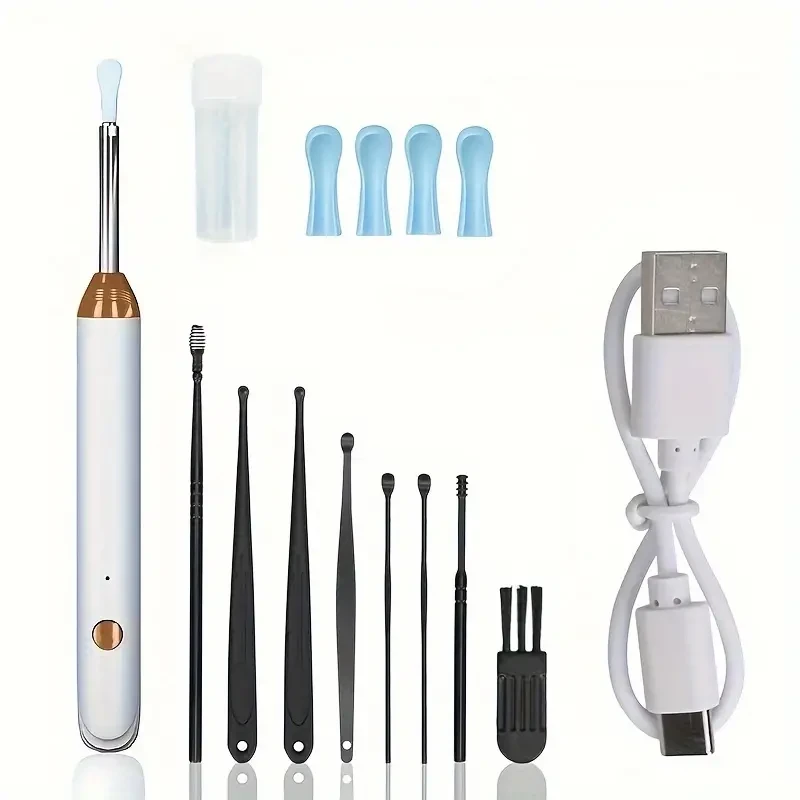 Ear Wax Removal Tool with Camera - 8-Piece Ear Cleaner Set