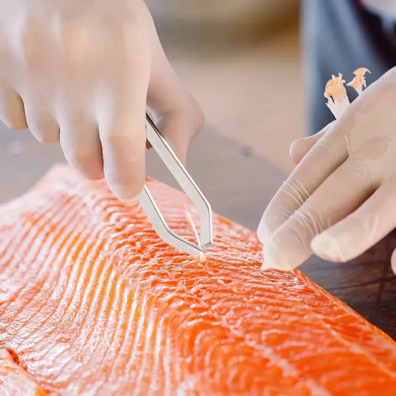 Stainless Steel Seafood Preparation Set  Fish Scale Scraper and Fish Bone Tweezers