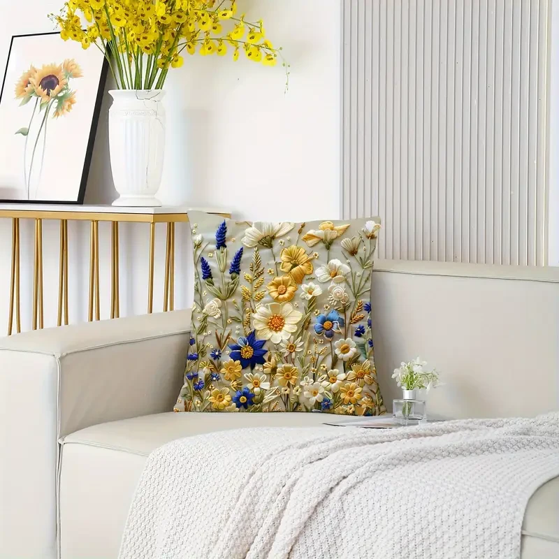 Tranquil Decor Ultra-Soft Floral Pillowcase  Stylish and Comfortable Home Accent