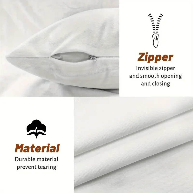 JIT 4-Pack Contemporary Throw Cushion Covers  Velvet Cat Floral Abstract Art