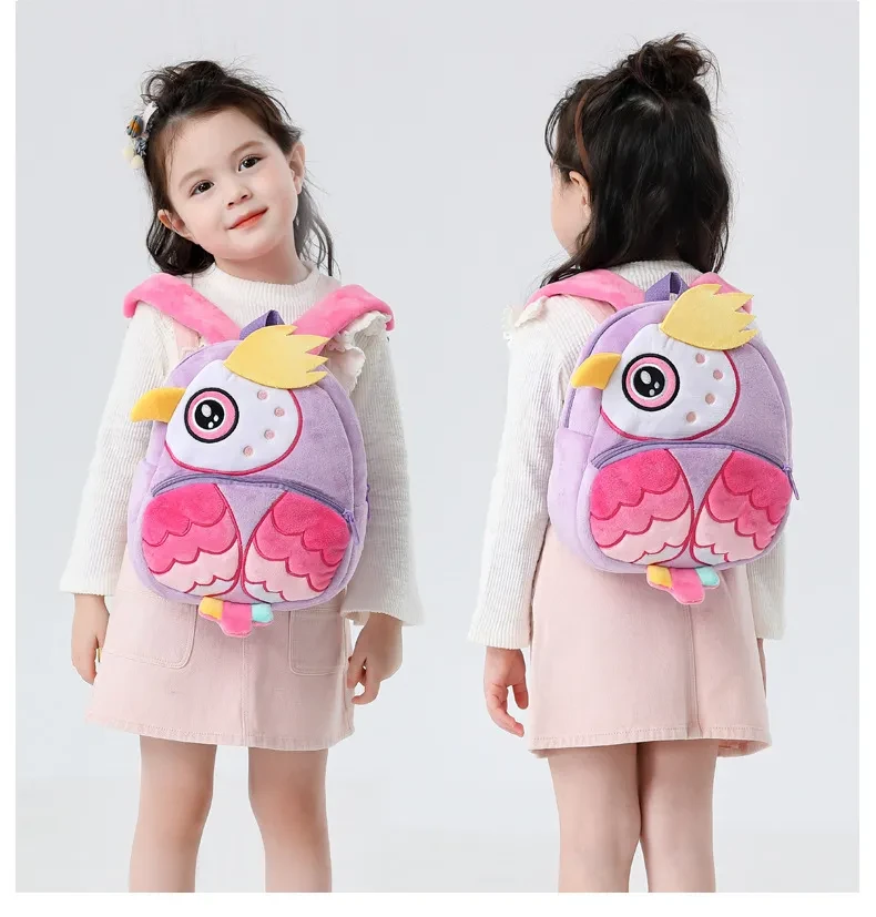 Cute Plush Backpacks Kindergarten Cartoon School Bags Children Animal Toys Bag