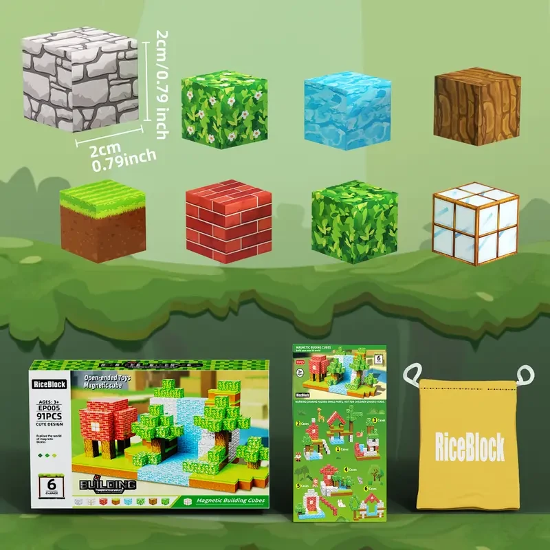 91pcs Magnetic Blocks Set