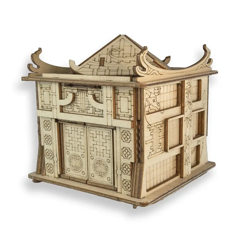 Wooden Mechanism Decryption Box Level 10 Puzzle Toy