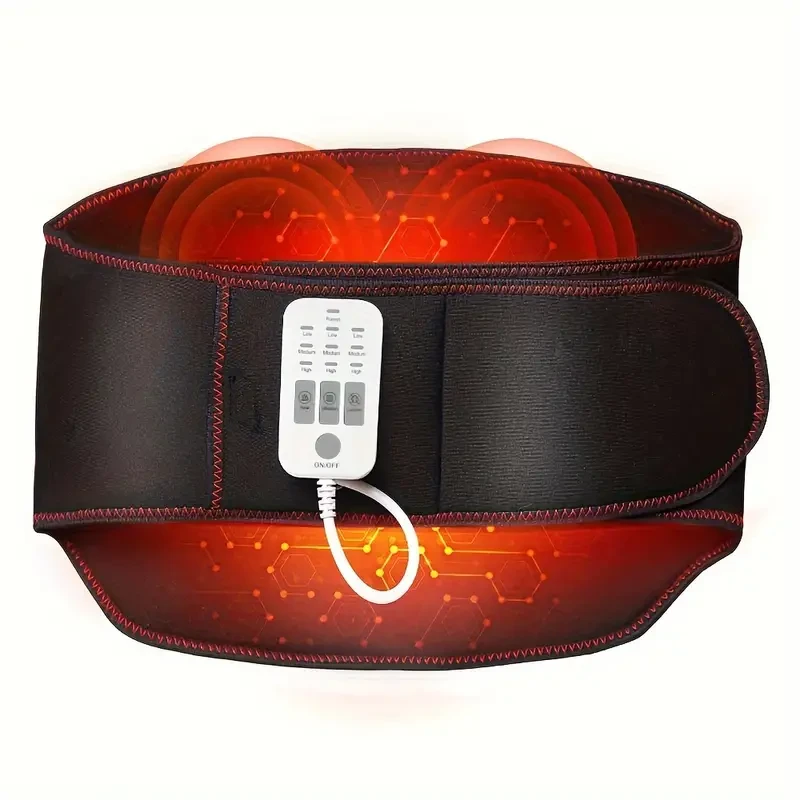 Heating Pad with Massage Belt - Fast Heating for Back and Abdominal Pain