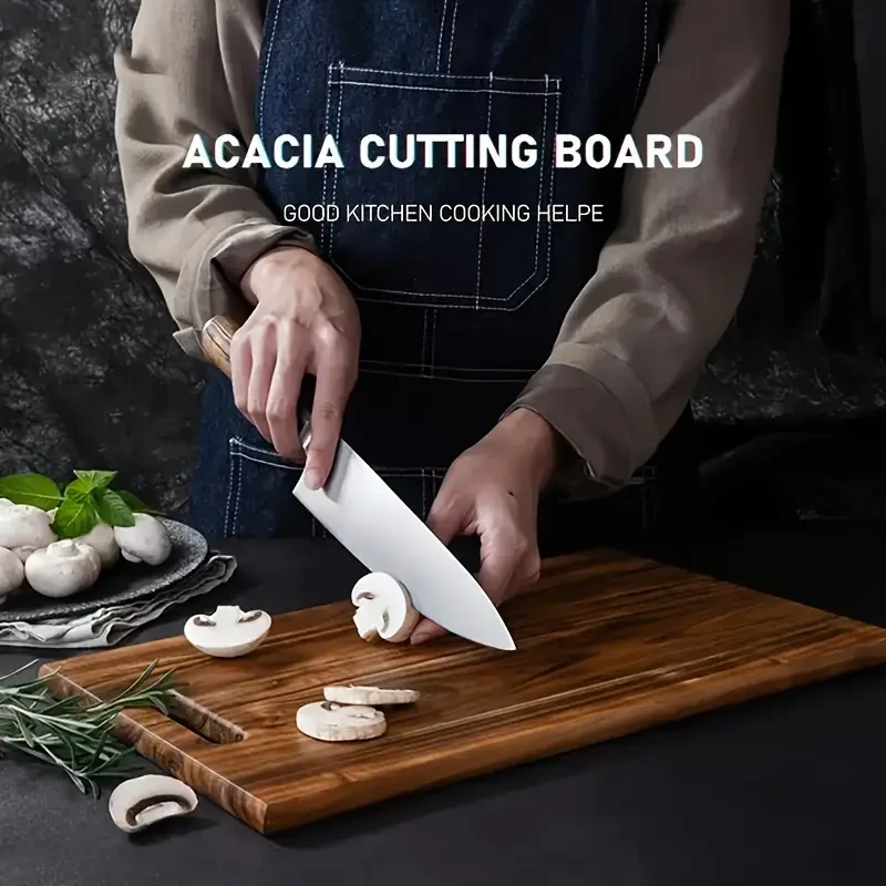 Premium Wooden Cutting Board - Perfect for Meat, Cheese, Bread, Vegetables & Fruits | Ideal Kitchen Gadget & Great Mother's Day Gift