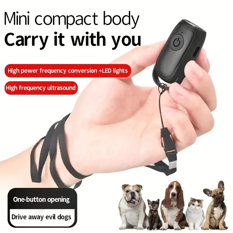 Discover the USB Rechargeable Dog Repeller with LED light. This compact anti-barking device uses soundwave technology for long-distance training, ideal for New Zealand dog owners looking to control unwanted behavior and promote better training.  As a dog