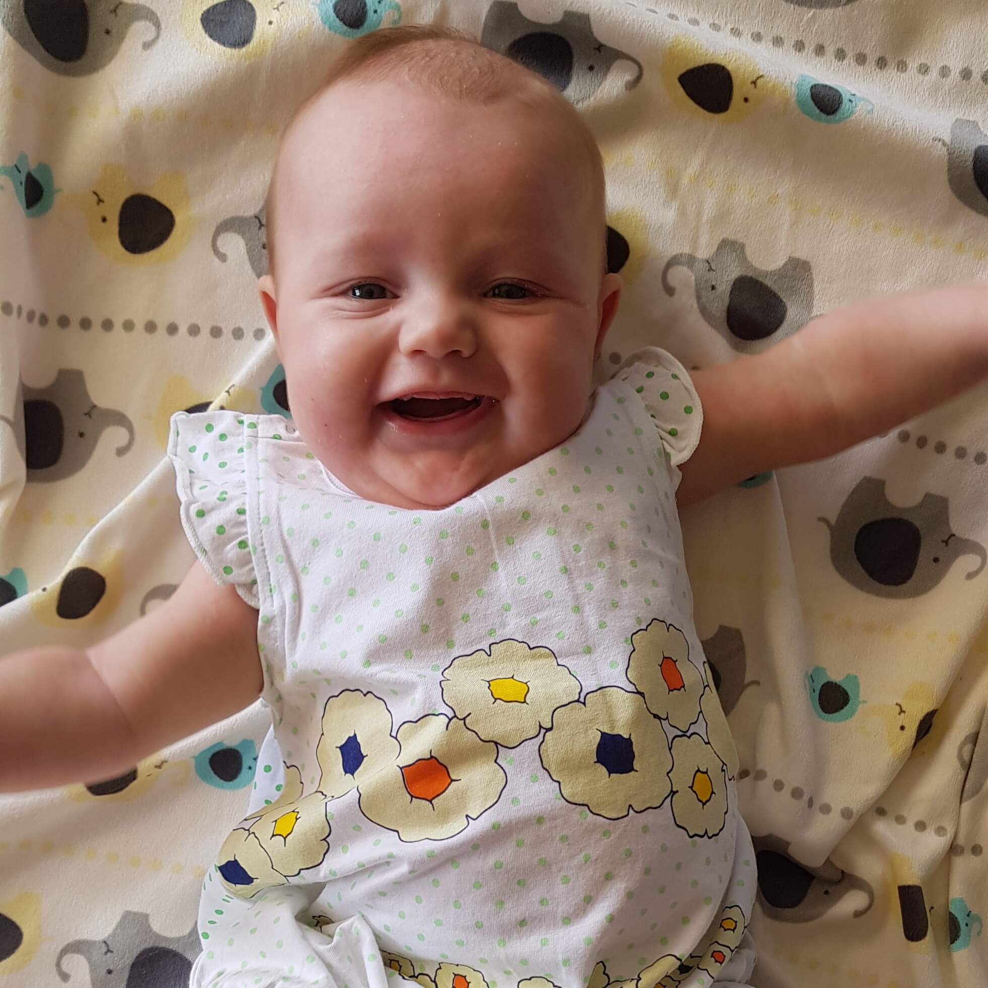 Polka Dots Green & Flowers Bodysuit