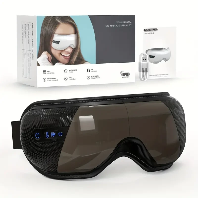 Heated Eye Massager for Migraines - Music and 4 Relaxation Modes