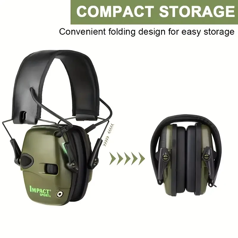 Ultra-Thin Folding Earmuffs with Sound-Activated Noise Cancellation & Gel Padding - Battery Not Included