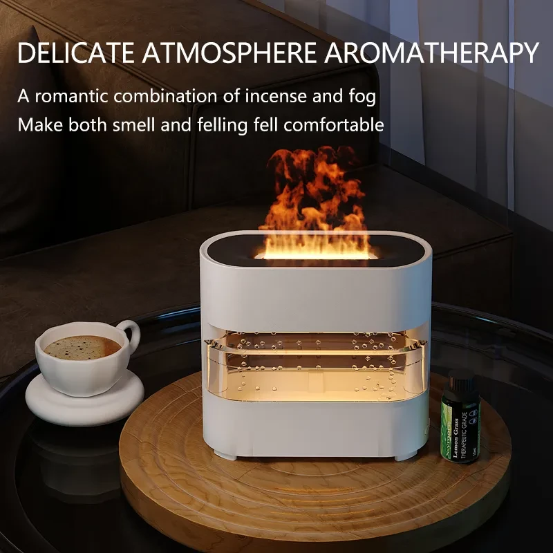 2024 Rain Cloud Fire Humidifier - Water Drip Diffuser and Fire Flame Aroma Diffuser