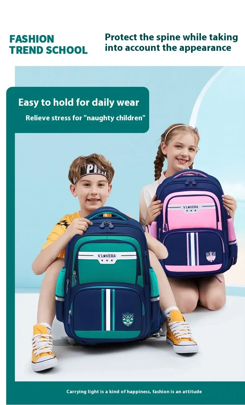 New Primary School Student Schoolbag 1-3-6 Grade Backpack Interlayer Waterproof Large Capacity Boys And Girls