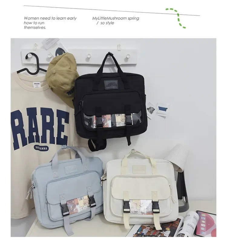 Soft Girl Cute Cartoon Teenage College Student Lightweight Tote Backpack