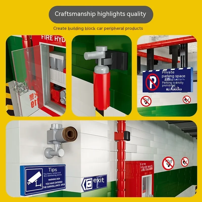 Children's Large Real Parking Lot Building Blocks Toy