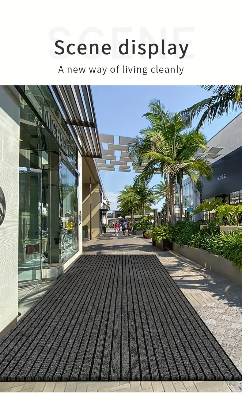 1pc Solid Grey Welcome Doormat