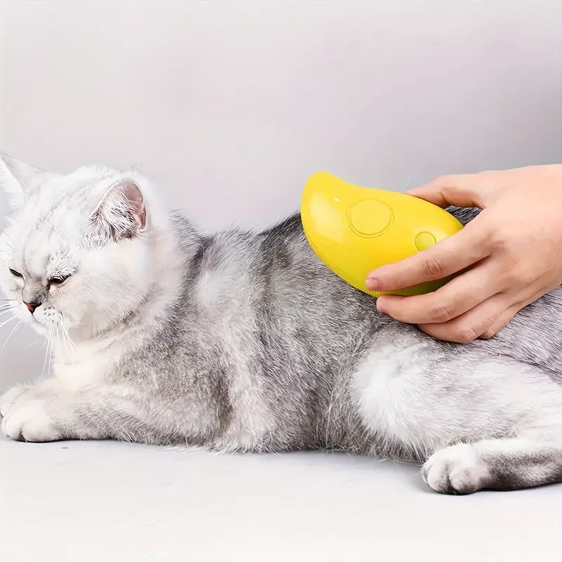 Self-Cleaning Steam Cat Brush  Pet Hair Removal Comb for Cats and Dogs