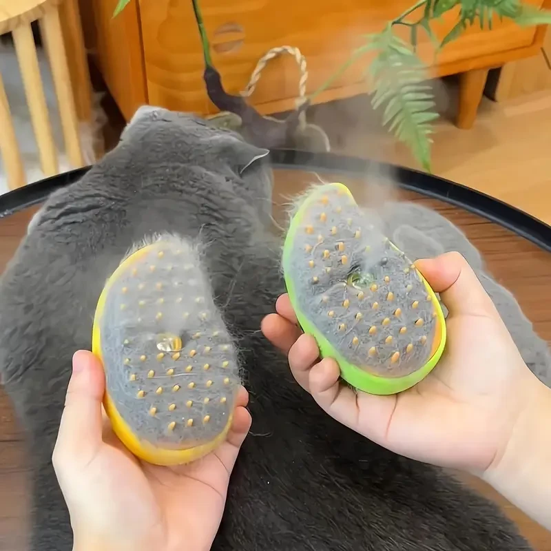 Self-Cleaning Steam Cat Brush  Pet Hair Removal Comb for Cats and Dogs