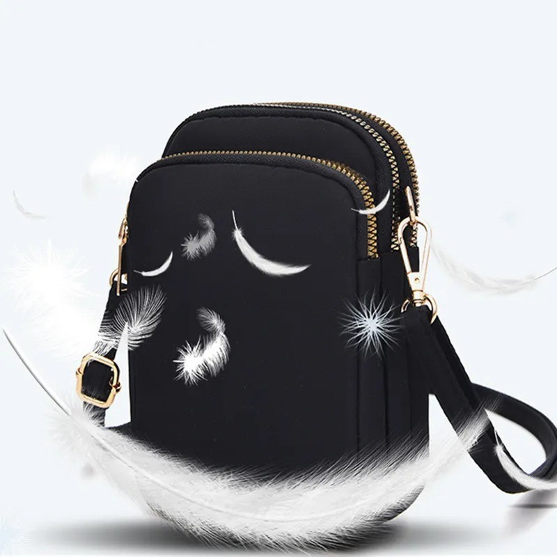 Small 3-Layer Pocket Crossbody Phone Bag